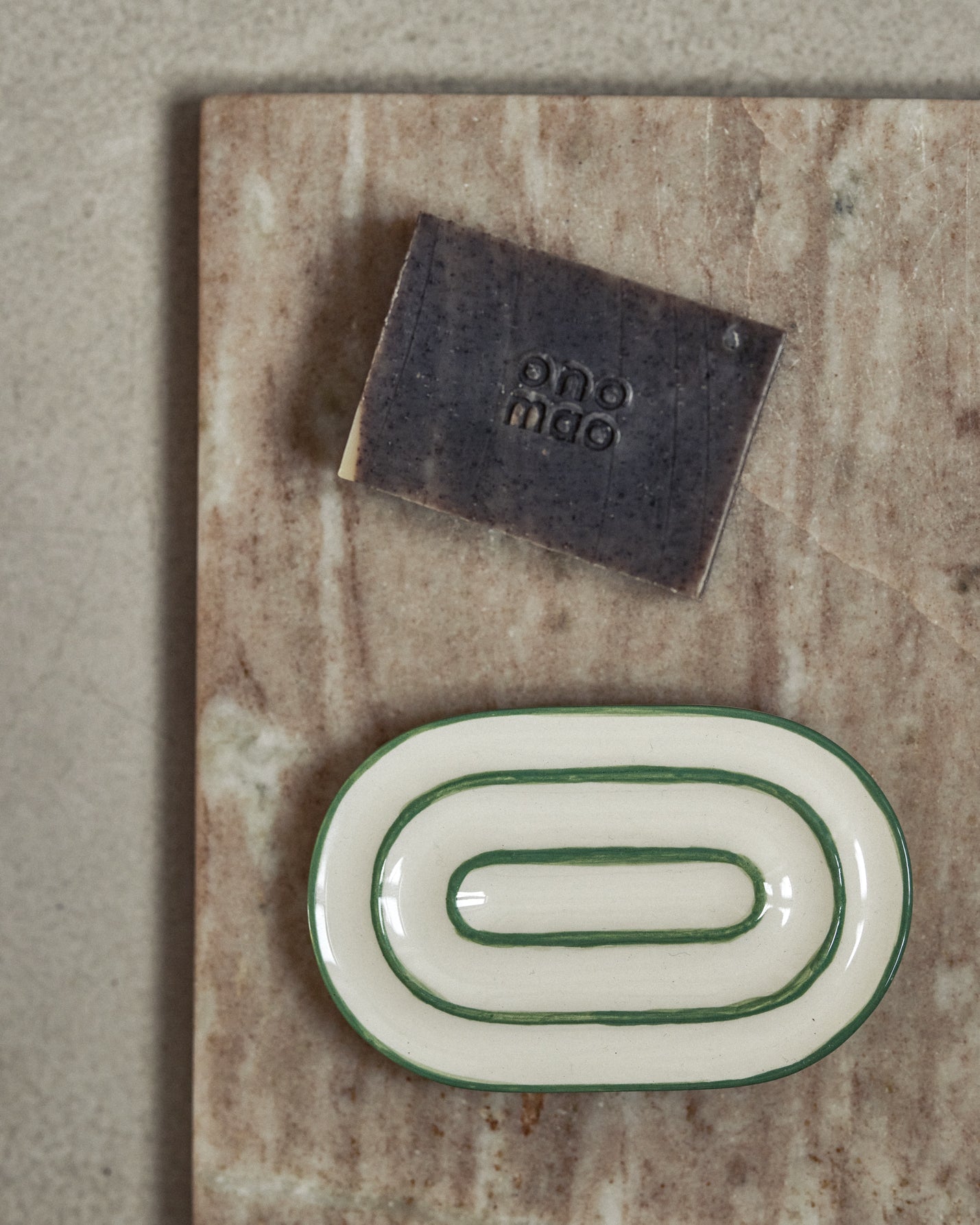 Sabão & Limpar-Set - Grün handbemalt Campestre