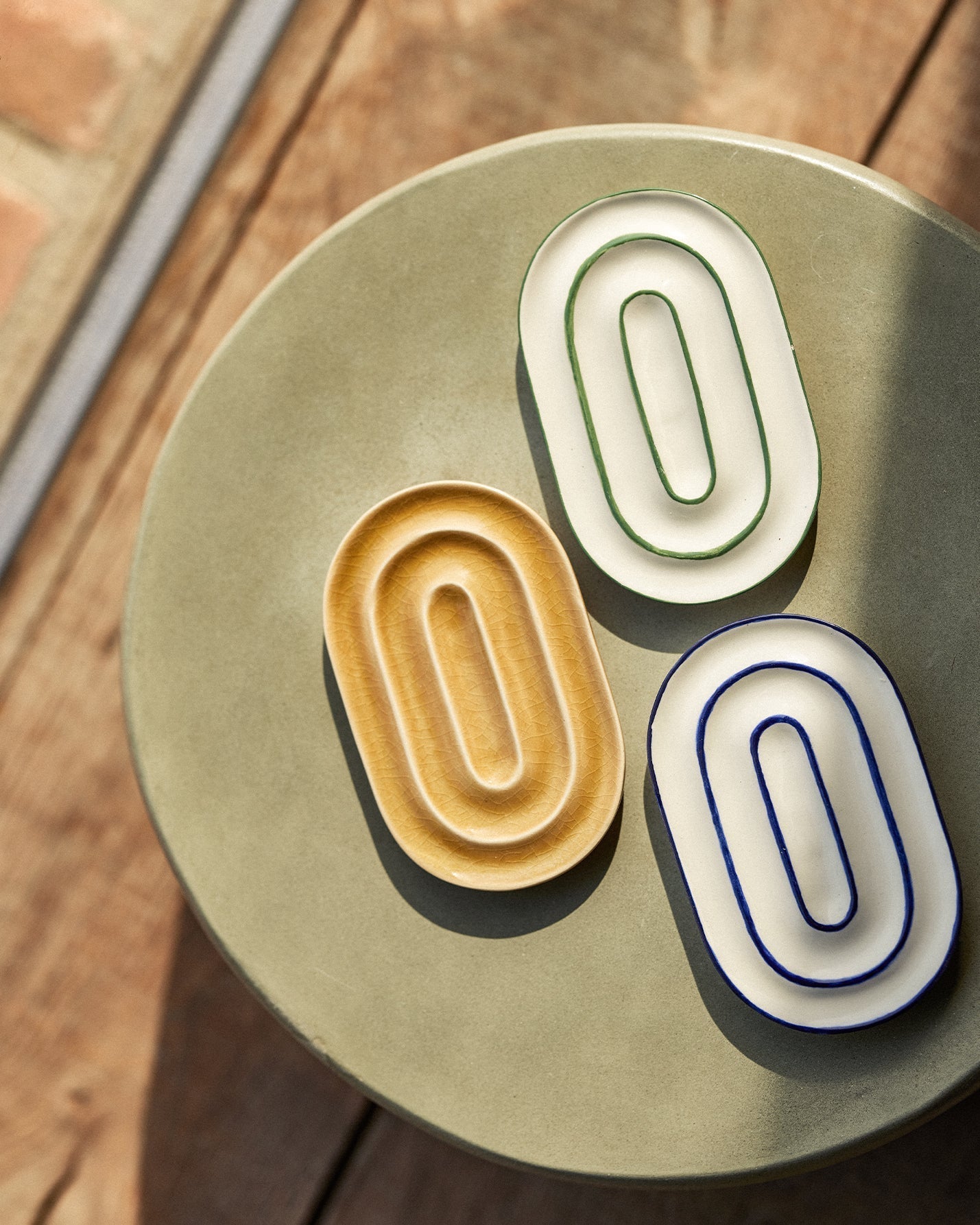 Sabão & Limpar-Set - Grün handbemalt Campestre